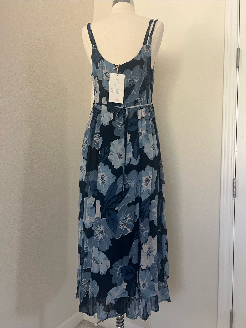 NWT Christy Dawn The Nicks Dress Hibiscus Blue M - Picture 7 of 10